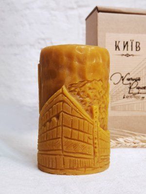 Kyiv: Zhytniy Market - carved beeswax figure