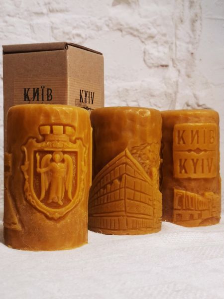 Kyiv: Zhytniy Market - carved beeswax figure