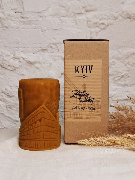 Kyiv: Zhytniy Market - carved beeswax figure