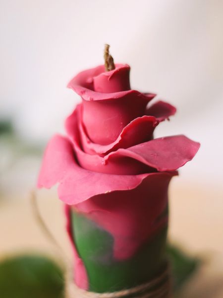 PINK FLOWER - beewax candle