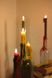 Set of Beeswax Taper Candles lightgreen with cutted grass aroma