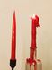 Beeswax Taper Candles red with rose aroma