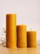 copy_SOWN FIELD - сarved beeswax candle (Middle)