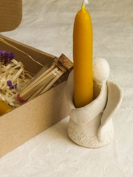 A LITTLE ANGEL - set of 7 candles and candleholder