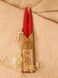 Set of Beeswax Taper Candles red with rose aroma 2 pcs