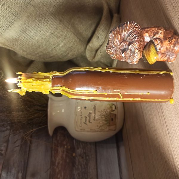 Set of Beeswax Taper Candles coffee with cardamon and cream aroma