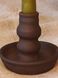 Dark brown ceramic candle holder (HxW: 75x90 mm)