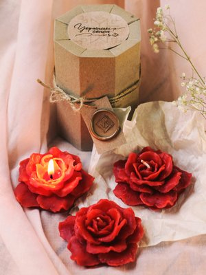 ROSE - floating candle-flower (set of 3 pcs)