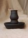 Dark brown ceramic candle holder (HxW: 72x79 mm)