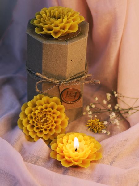 DAHLIA - floating candle-flower (set of 3 pcs)