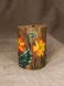 Wooden candlestick with painting