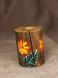 Wooden candlestick with painting