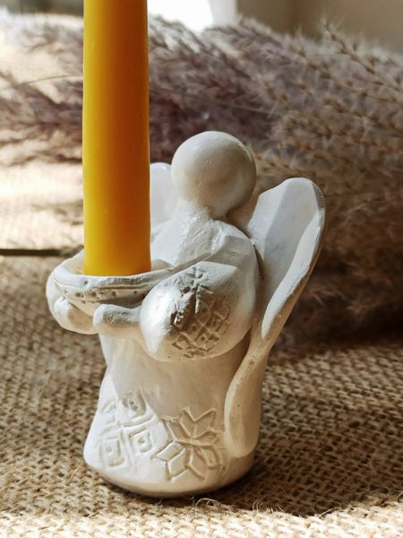 AN ANGEL GIRL - set of 7 candles and candleholder